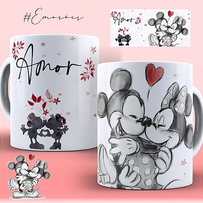Caneca Personalizada Unykk Frase Amor Mickey - Atacado e Varejo