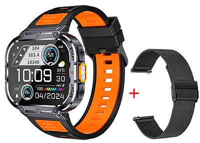 Nx23 relógio inteligente 2 polegadas ultra grande tela led lanterna bt chamando