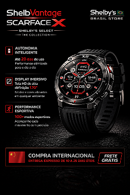 ShelbVantage Scarface X Tactical Signature — Smartwatch Premium 1100mAh