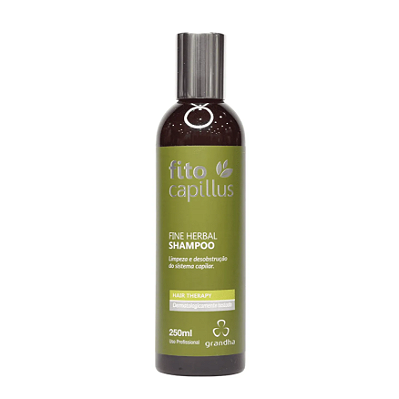 Grandha Fito Capillus Fine Herbal Shampoo para Feridas no Couro Cabeludo 250ml