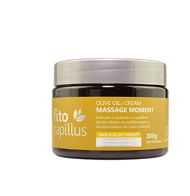 Grandha Fito Capillus Cream Massage Moment Olive Máscara Equilibrante para Pontas Secas e Raiz Oleosa 300g