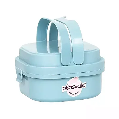 Marmita Plasvale 2 Compartimentos Azul com Travas