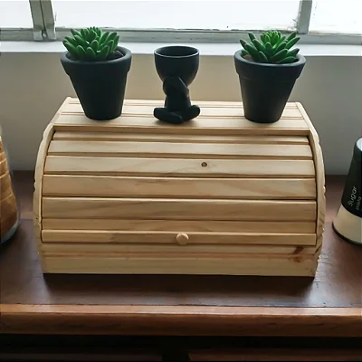 Porta Pão Grande Madeira Porta