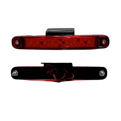 Lanterna Slim LED Delimitadora Lateral Carreta Bau Suporte
