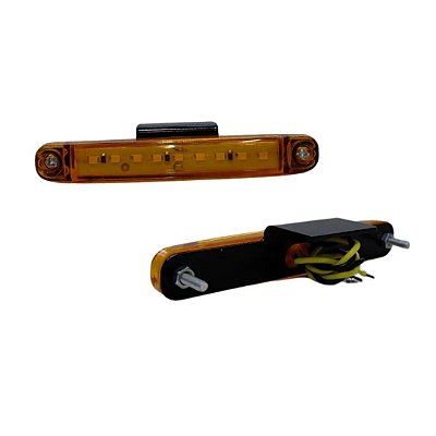 Lanterna Slim LED Delimitadora Lateral Carreta Bau Suporte