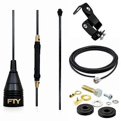 Antena Px Carro Capô Suporte Porta Malas Kit Rádio com Cabo