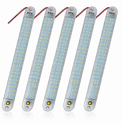 5 Luminária Baú Caminhão/motorhome Led Bi-volt 12v/24v Full