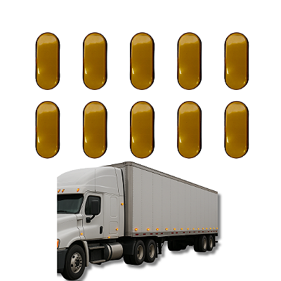 10 Lanterna Delimitadora Caminhão Carreta Baú Furgão 12-24v