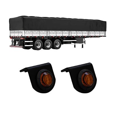 2 Lanterna Delimitadora Slim Led 28mm c/ suporte metal new