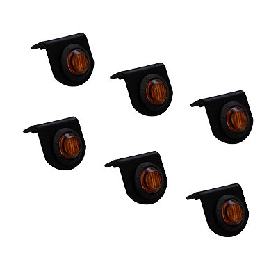 6 Lanterna Delimitadora Slim Led 28mm c/ suporte metal new