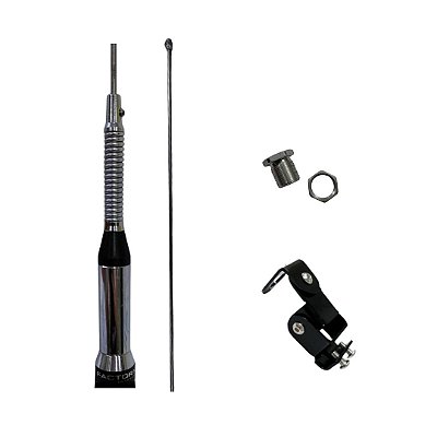 Antena PX Enfeite 1,35m c/ Mola Carro Suporte Parafuso