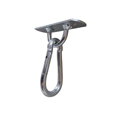 Gancho Suporte Teto Cromado com Mosquetão Cadeira Balanço