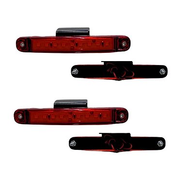 Kit 2 Led Lanterna Delimitadora Lateral Carreta Bau Slim