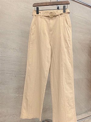 Calça Pantalona de Linho