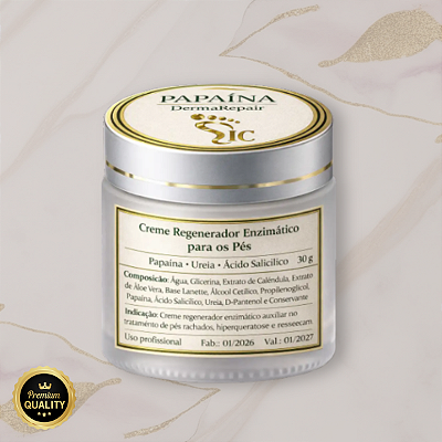 Papaína DermaRepair – Creme Regenerador Enzimático para os Pés (30 g)