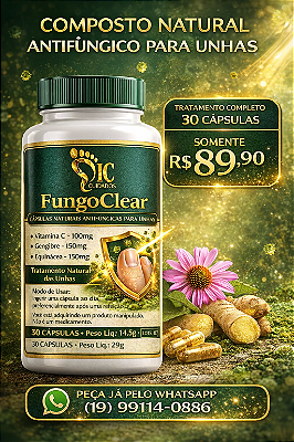 FungoClear IC Cuidados – Cápsulas Antifúngicas Naturais