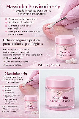 Massinha Provisória para Curativo – 4g Uso profissional podológico