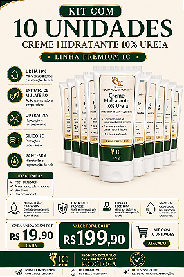 CREME HIDRATANTE 10% UREIA – LINHA PREMIUM IC