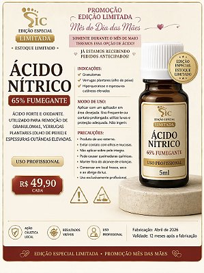 ÁCIDO NÍTRICO 65% FUMEGANTE – 5ML 💰 R$ 49,90