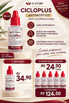 CICLOPLUS – Solução Antimicótica | 15ml