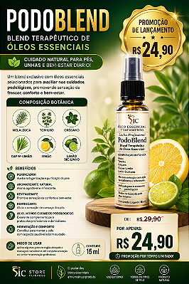 PODOBLEND – BLEND TERAPÊUTICO DE ÓLEOS ESSENCIAIS 15ml