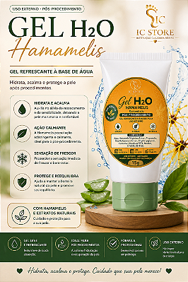 Gel H2O Hamamelis IC Store | Gel Hidratante e Calmante Pós-Procedimento