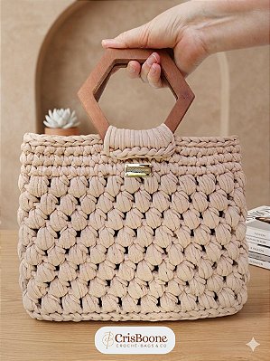 Bolsa artesanal de crochê Diana