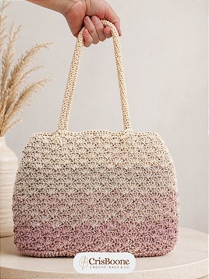 Bolsa de crochê Sol - bege