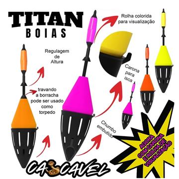 Boia Cevadeira Titan Cascavel 48g Laranja