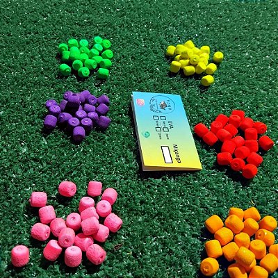 10 EVA Florescente para Pesca Ração 8mm a 14mm
