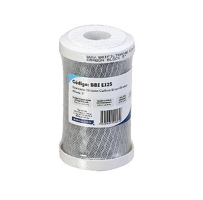 ELEM. C.BLOCK BBI E125 - 5" - 5 micra (CERTIFICADO - COM ETIQUETA) - p/Uso Nao Eletrico