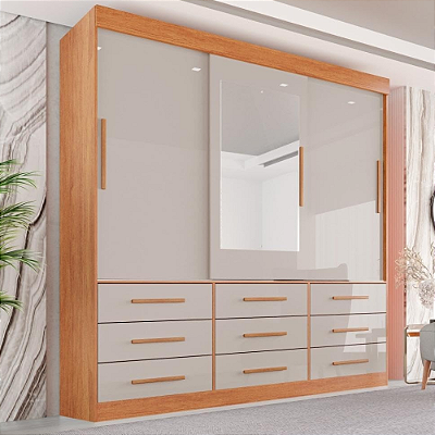 Roupeiro WLR111 - C/ Espelho - 2,08 Largura