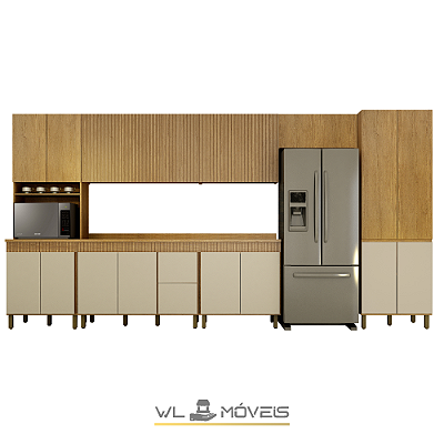 Cozinha WLCD13 c/ 4,20 Largura- 7 Módulos (c/ opção de venda separada do módulo)