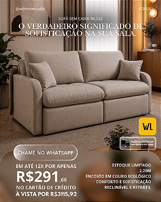 PROMOÇÃO - Sofá Sem Caixa WLS32