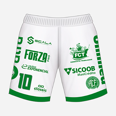Calção Chapecoense Futsal | 2026 Original - Jogo 2 branco Masculino