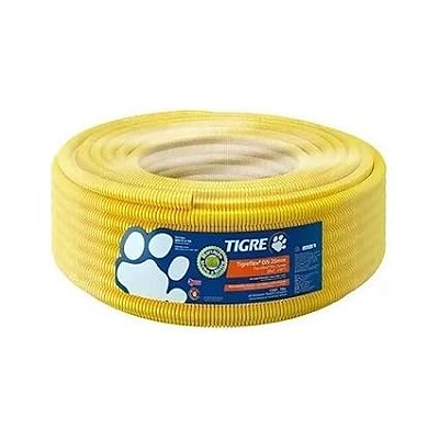 Eletroduto Corrugado Flex Amarelo 3/4 50m Tigre