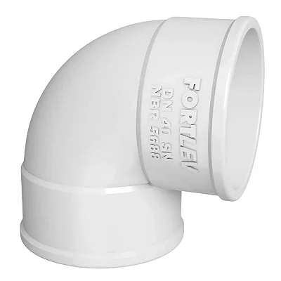 Joelho 90 Esgoto PVC Fortlev Kit