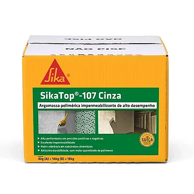 Argamassa Impermeabilizante SikaTop-107 Polimérica 18kg Cinza