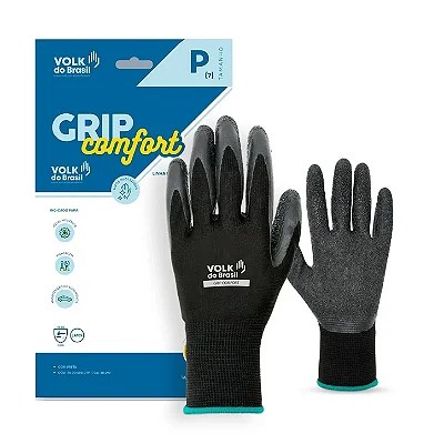 Luva Segurança Volk Grip Comfort Preto