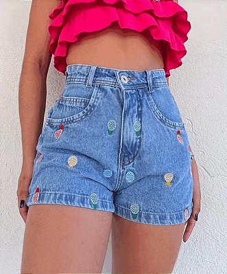 short jeans abacaxi