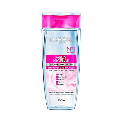 Água Micelar L'Oréal Solução de Limpeza 200ml