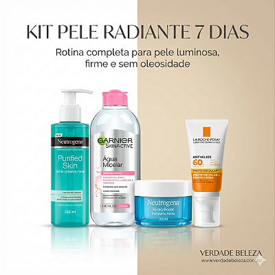 Kit Pele Radiante 7 Dias – Rotina Completa de Skincare