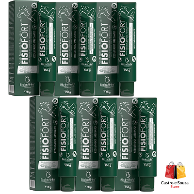 Pomada Massageadora Fisiofort Tradicional 150g Kit 6 unidades | Textura Suave | Rápida Absorção | Original Bio Instinto