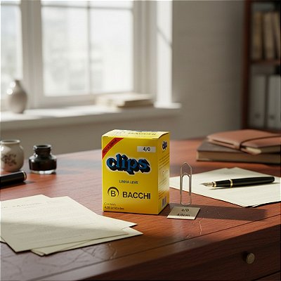 3 Caixas Clips Para Papel 4/0 Com 420 Unidades Bacchi