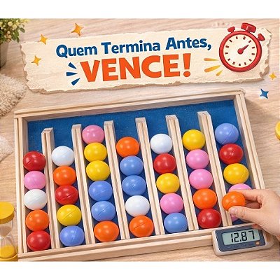 Jogo Desafio da Bolinha c/ 36 peças (bolinhas)