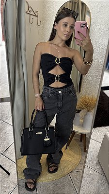 Body Preto com Argolas