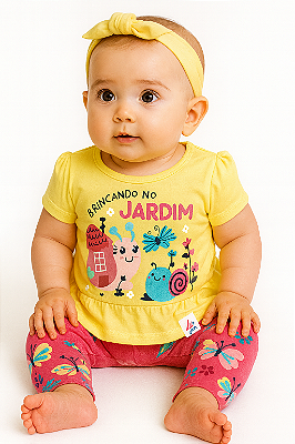 Conjunto Infantil Feminino Brincando no Jardim