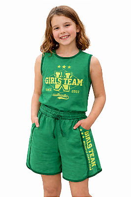 Conjunto Infantil Feminino Dway Regata + Shorts Esportivo