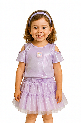 Conjunto Infantil Glitter Princess