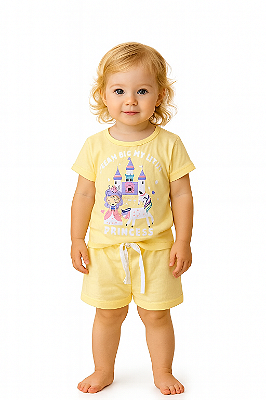 Pijama Infantil Princesinha Sonhos Dourados